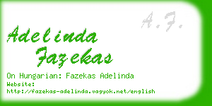 adelinda fazekas business card